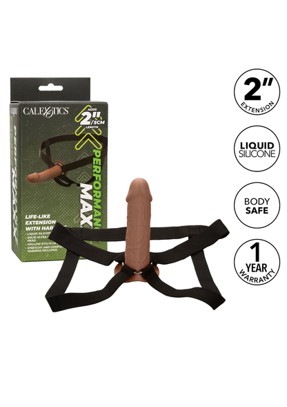 CalExotics Performance Maxx Life-Like Extension with Harness BROWN - 10