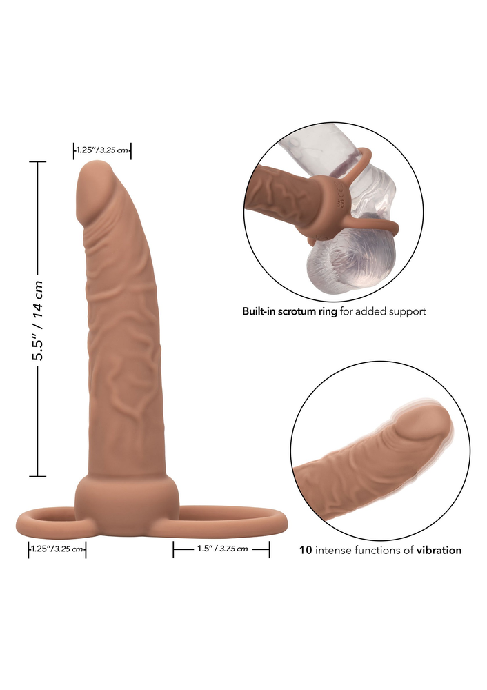 CalExotics Performance Maxx Rechargeable Dual Penetrator BROWN - 0