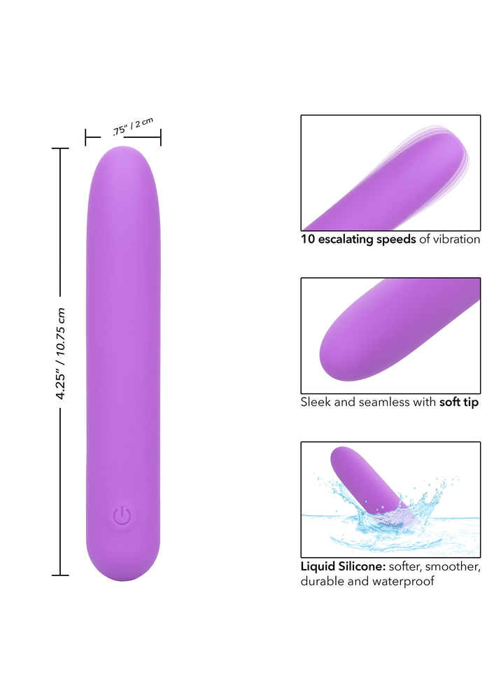 CalExotics Bliss Liquid Silicone Mini Vibe PURPLE - 1