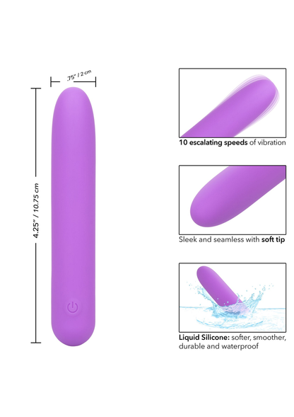 CalExotics Bliss Liquid Silicone Mini Vibe PURPLE - 1