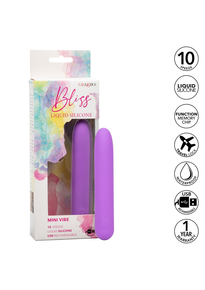 CalExotics Bliss Liquid Silicone Mini Vibe PURPLE - 6