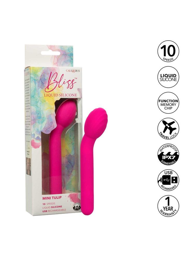 CalExotics Bliss Liquid Silicone Mini Tulip PINK - 5