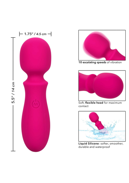 CalExotics Bliss Liquid Silicone Mini Wand PINK - 4