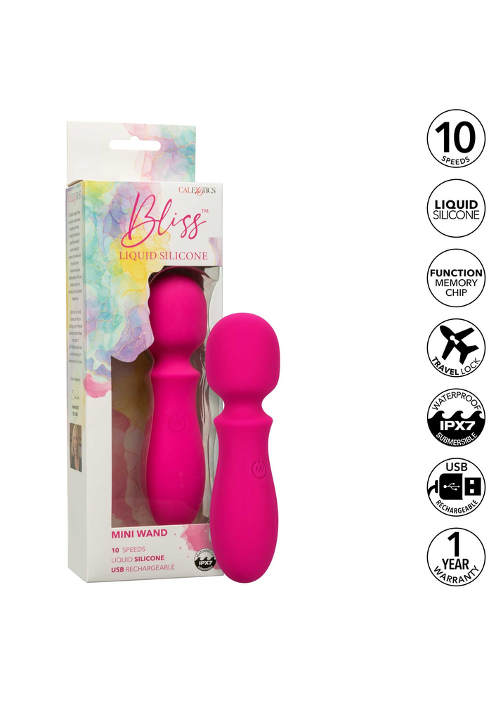 CalExotics Bliss Liquid Silicone Mini Wand PINK - 0