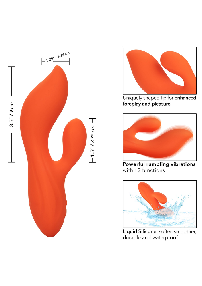 CalExotics Stella Liquid Silicone Dual Teaser ORANGE - 9