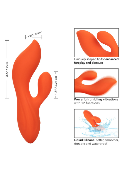 CalExotics Stella Liquid Silicone Dual Teaser ORANGE - 9