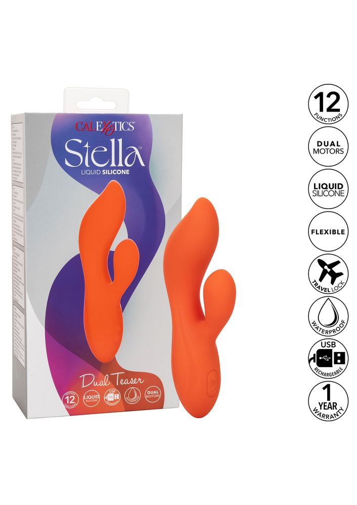 CalExotics Stella Liquid Silicone Dual Teaser ORANGE - 0