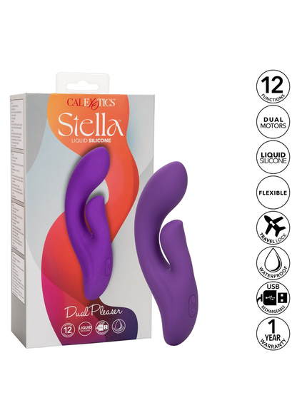 CalExotics Stella Liquid Silicone Dual Pleaser PURPLE - 9