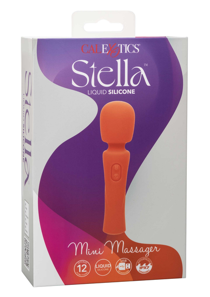 CalExotics Stella Liquid Silicone Mini Massager ORANGE - 4