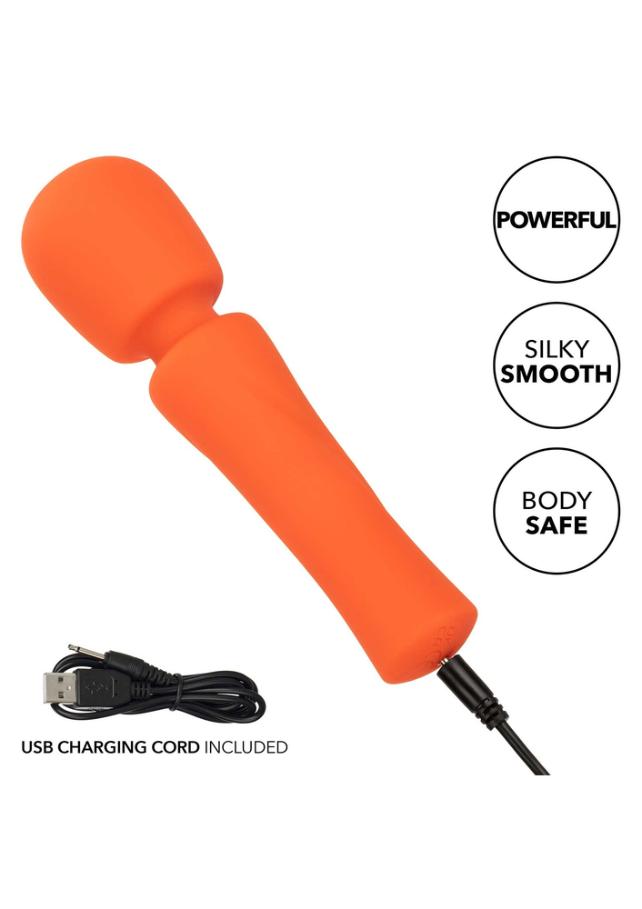 CalExotics Stella Liquid Silicone Mini Massager ORANGE - 3