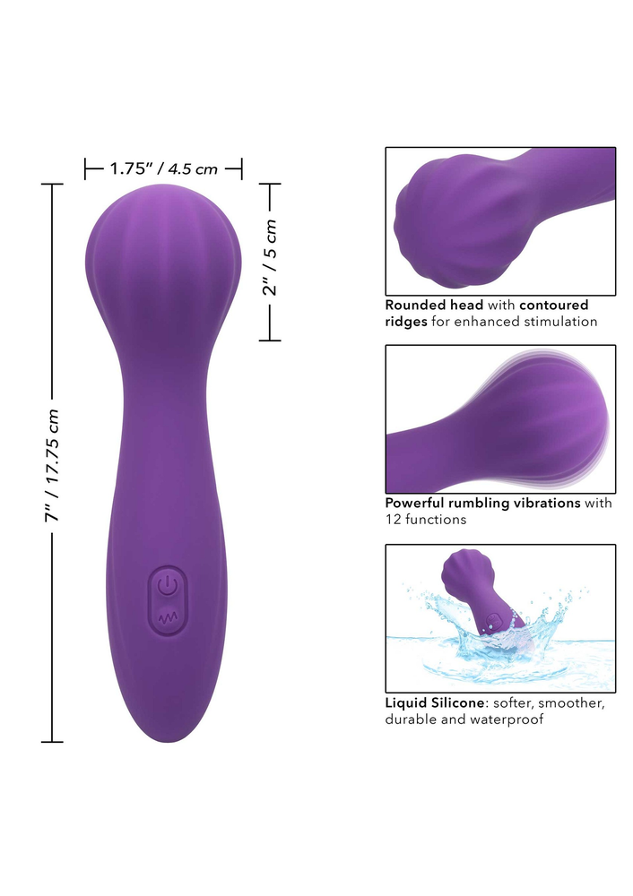 CalExotics Stella Liquid Silicone 'O” Wand PURPLE - 6