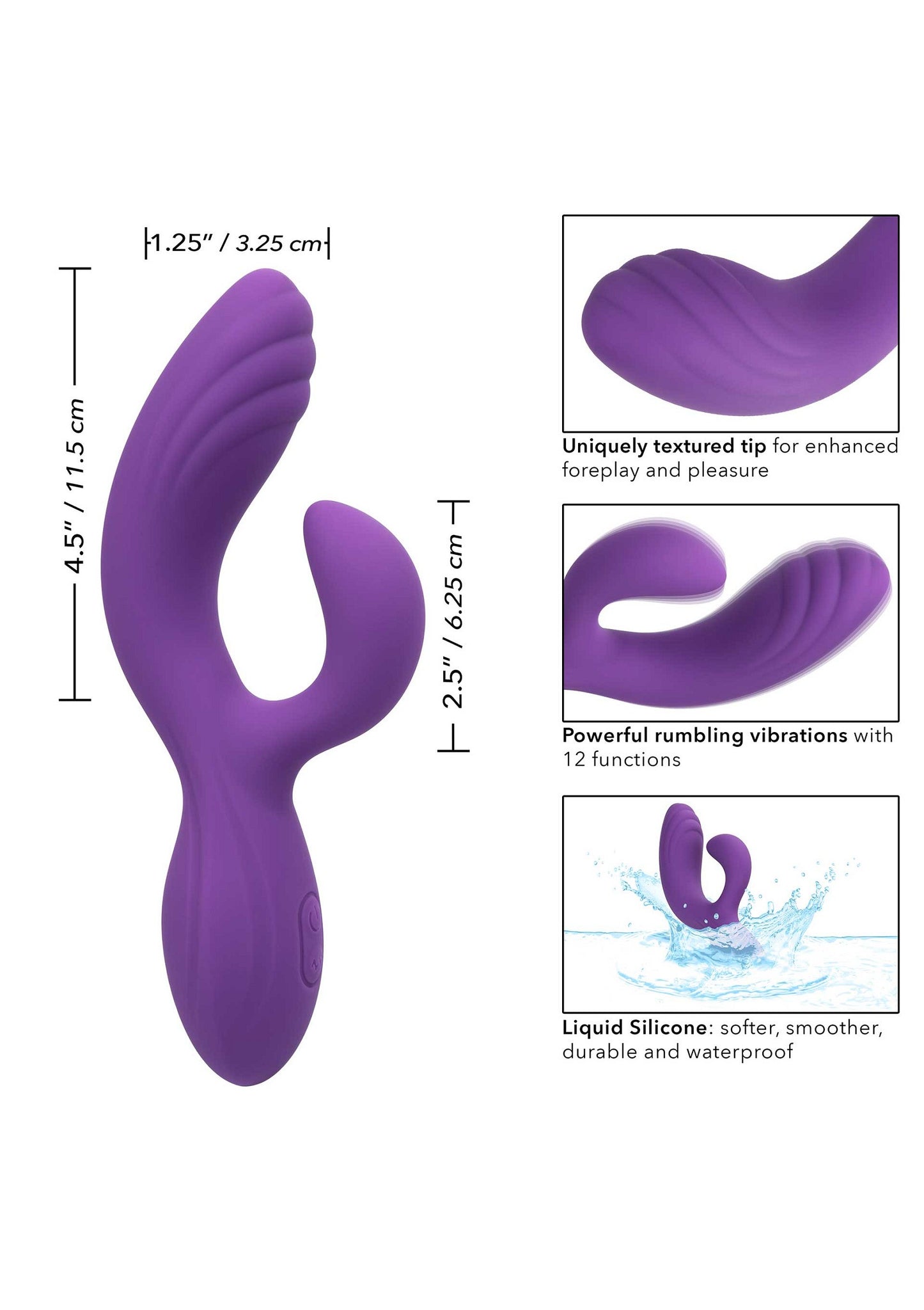 CalExotics Stella Liquid Silicone 'C” Curve PURPLE - 4