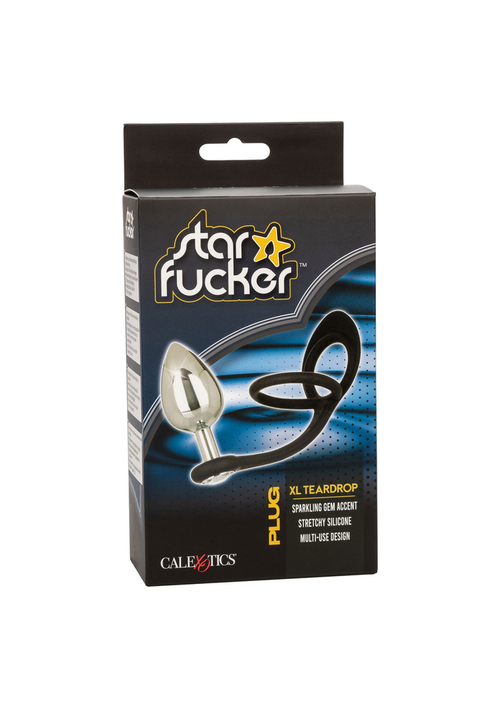 CalExotics Star Fucker XL Teardrop Plug SILVER - 7