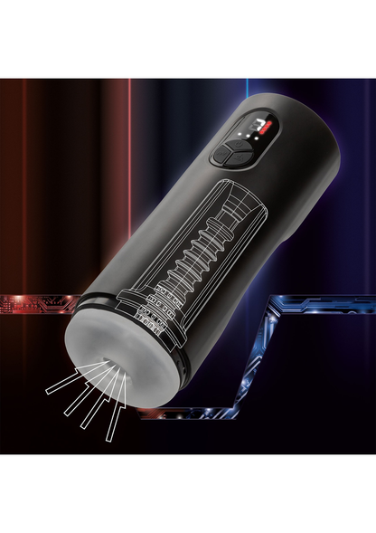 CalExotics Bionic Sucking and Vibrating Masturbator BLACK - 1