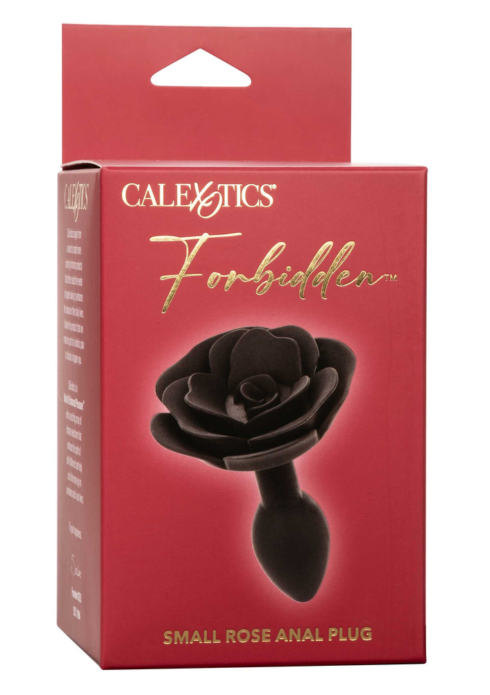 CalExotics Forbidden Small Rose Anal Plug BLACK - 1