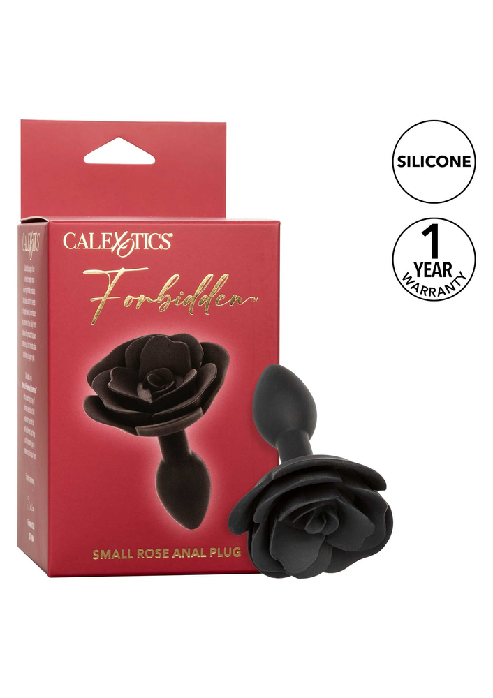CalExotics Forbidden Small Rose Anal Plug BLACK - 6