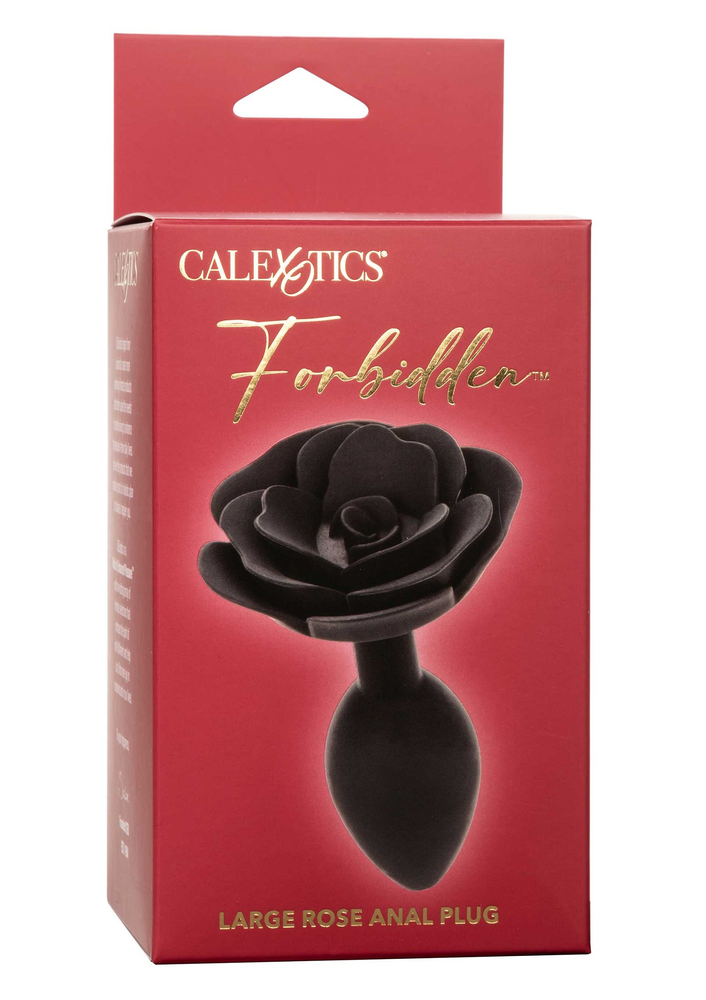 CalExotics Forbidden Large Rose Anal Plug BLACK - 9