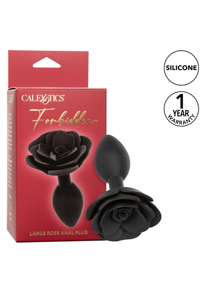 CalExotics Forbidden Large Rose Anal Plug BLACK - 1