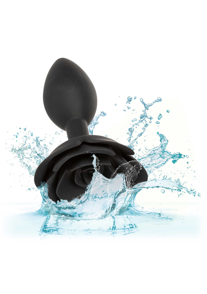 CalExotics Forbidden Large Rose Anal Plug BLACK - 2