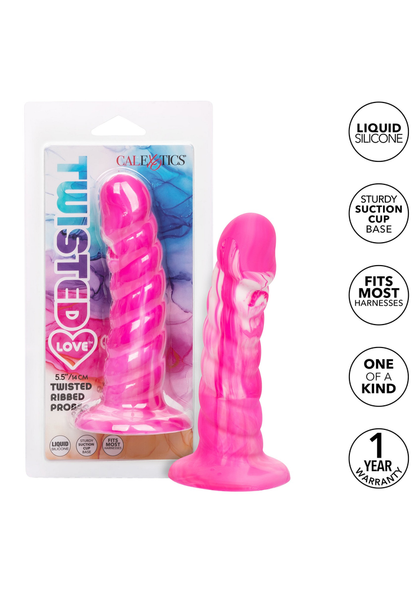 CalExotics Twisted Love Twisted Ribbed Probe PINK - 7