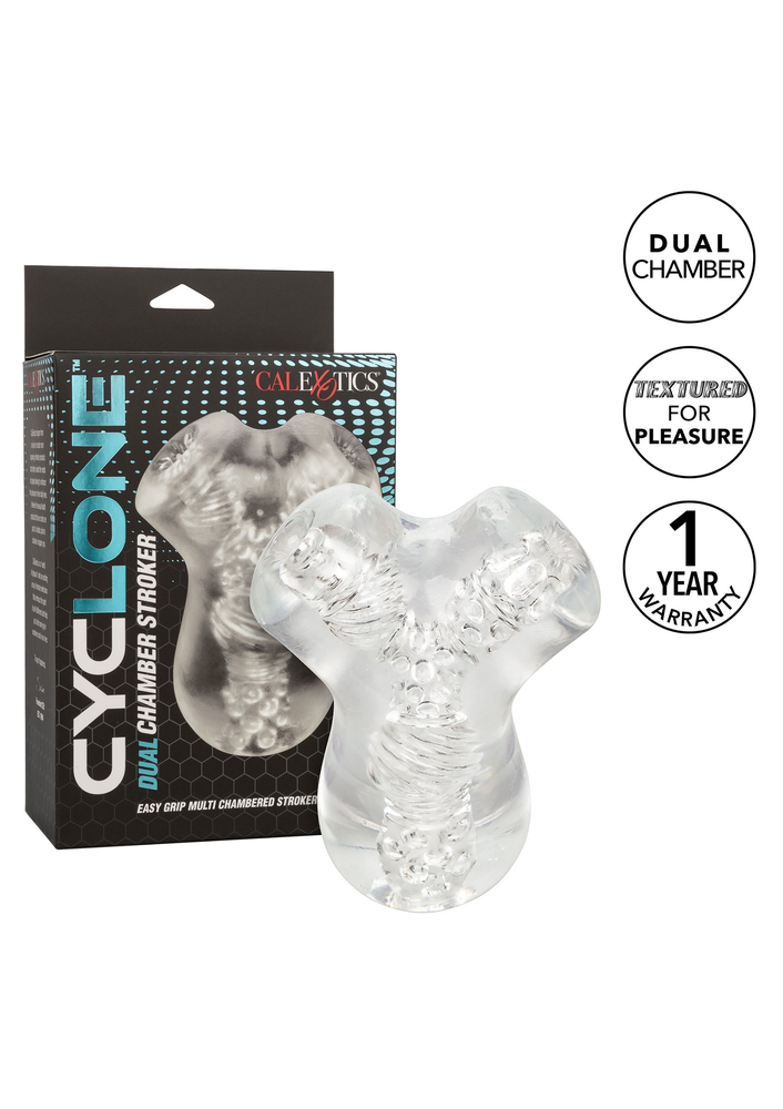 CalExotics Cyclone Dual Ribbed Stroker TRANSPA - 1