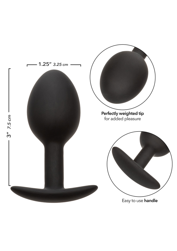 CalExotics Anal Weighted Silicone Plug BLACK - 1