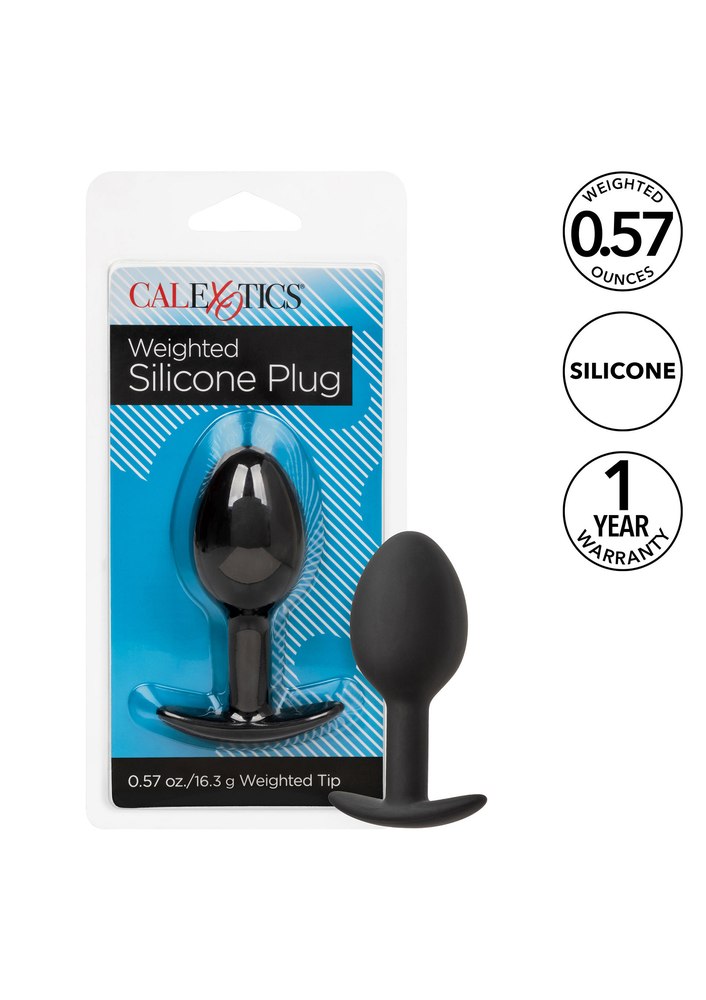 CalExotics Anal Weighted Silicone Plug BLACK - 5