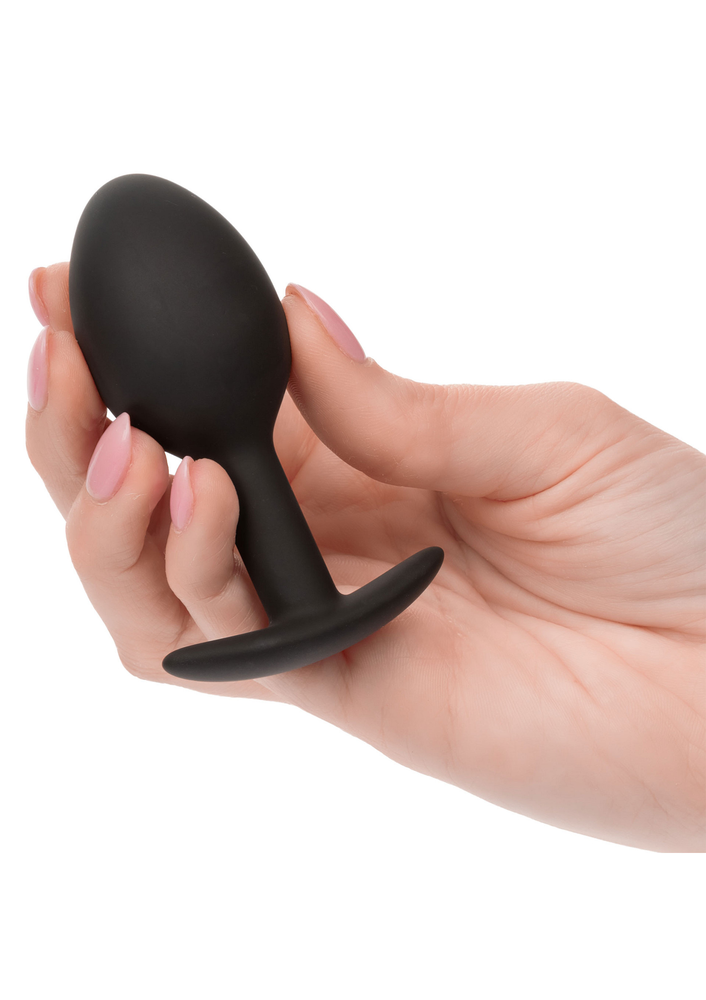 CalExotics Anal Weighted Silicone Plug BLACK - 6