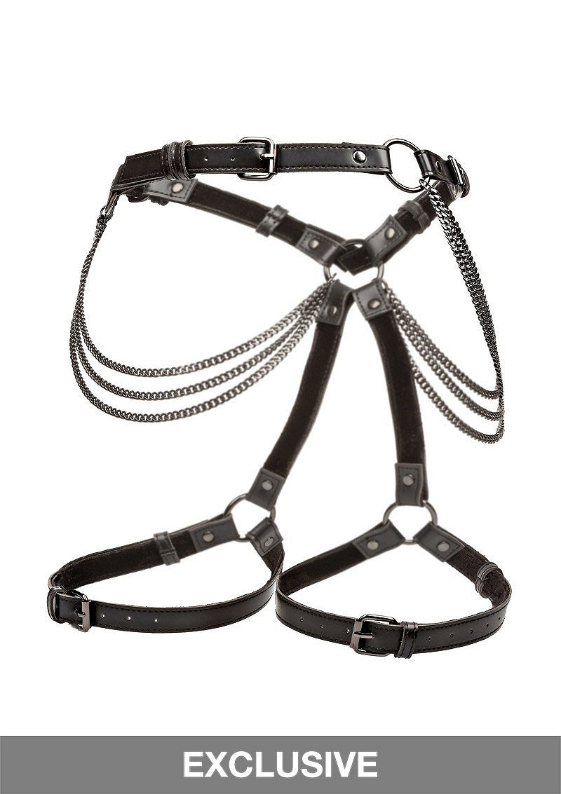 CalExotics Euphoria Collection Multi Chain Thigh Harness BLACK - 4