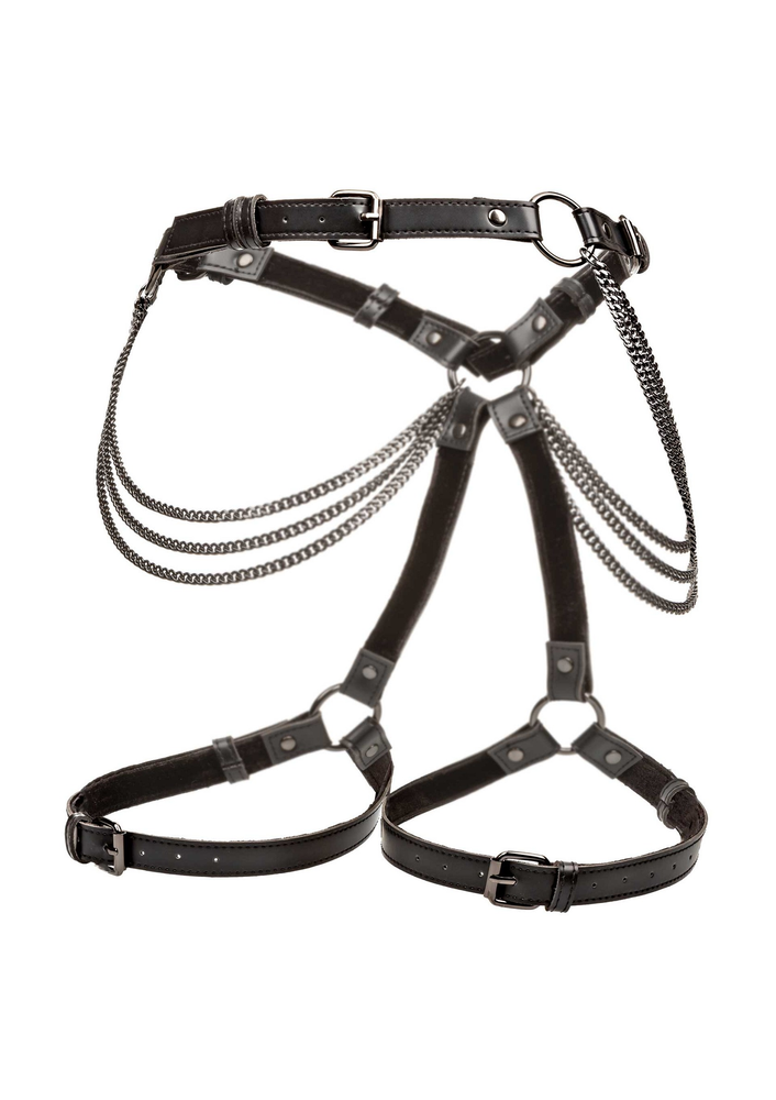 CalExotics Euphoria Collection Multi Chain Thigh Harness BLACK - 2