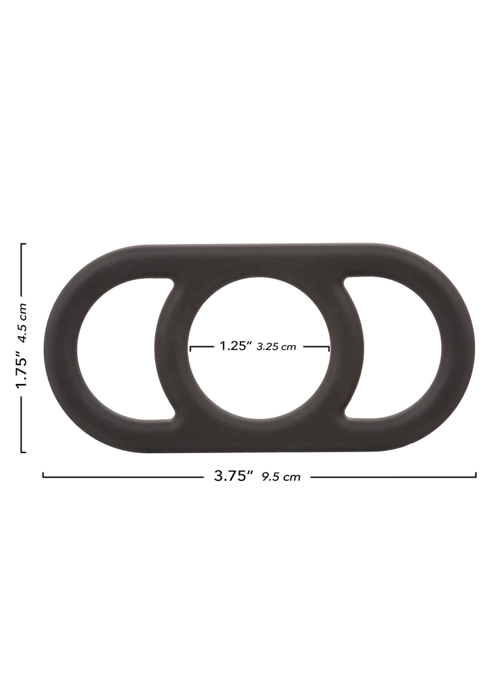 CalExotics Alpha Liquid Silicone Commander Ring BLACK - 1