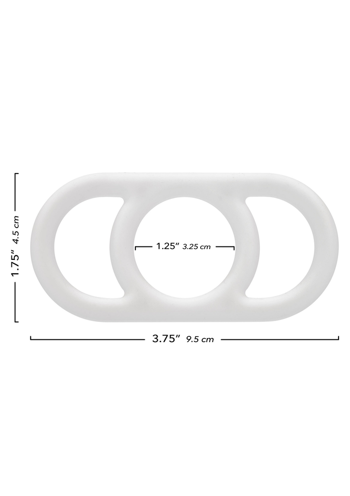 CalExotics Alpha Liquid Silicone Commander Ring WHITE - 3