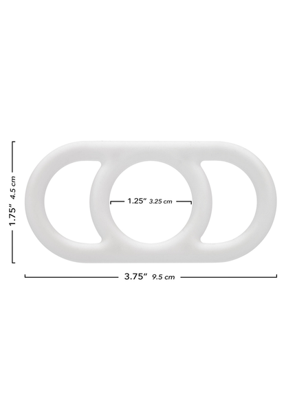 CalExotics Alpha Liquid Silicone Commander Ring WHITE - 3