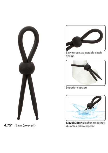 CalExotics Alpha Liquid Silicone Lasso BLACK - 1