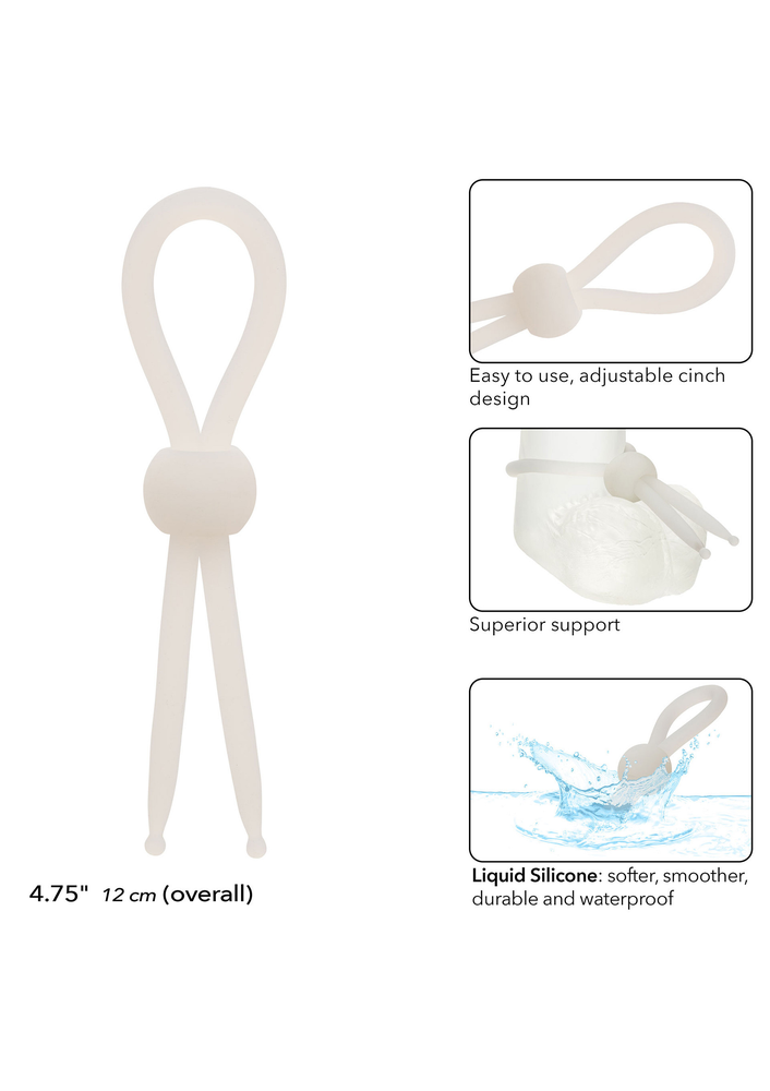 CalExotics Alpha Liquid Silicone Lasso WHITE - 1