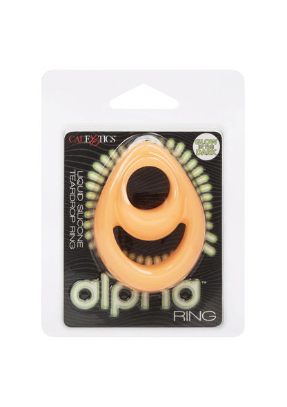 CalExotics Alpha Glow-In-The-Dark Liquid Silicone Teardrop Ring GLOW - 4