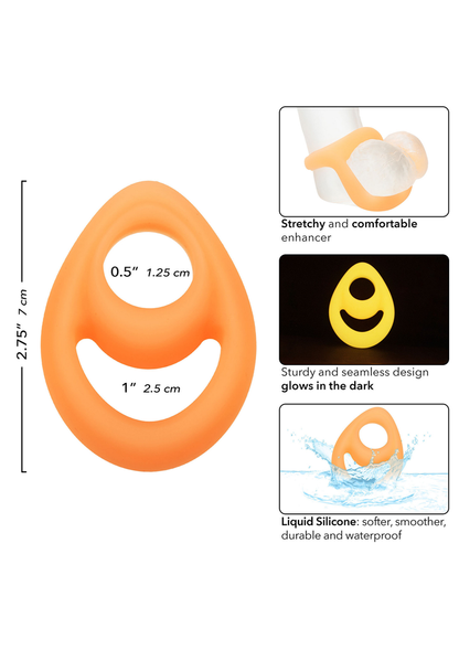 CalExotics Alpha Glow-In-The-Dark Liquid Silicone Teardrop Ring GLOW - 5