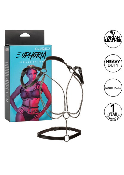 CalExotics Euphoria Collection Multi Chain Halter BLACK - 2