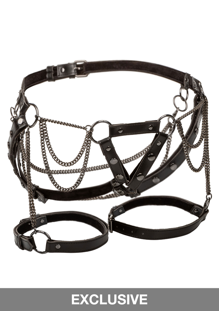 CalExotics Euphoria Collection Thigh Harness With Chains BLACK - 2