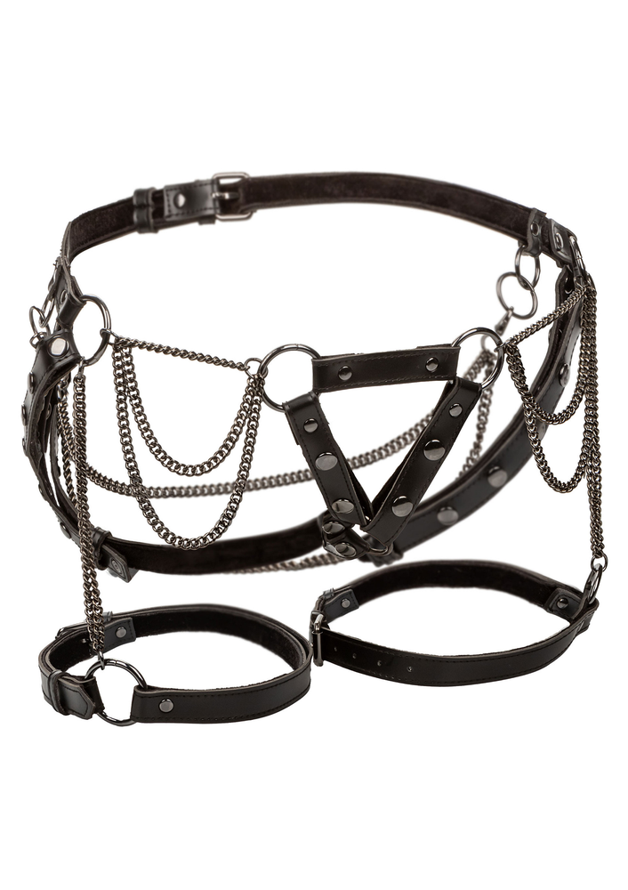 CalExotics Euphoria Collection Thigh Harness With Chains BLACK - 1