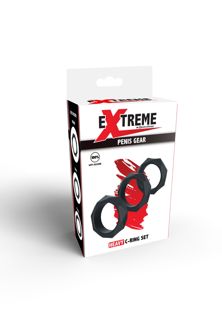 Hidden Desire Extreme Heavy C-Ring Set BLACK - 7