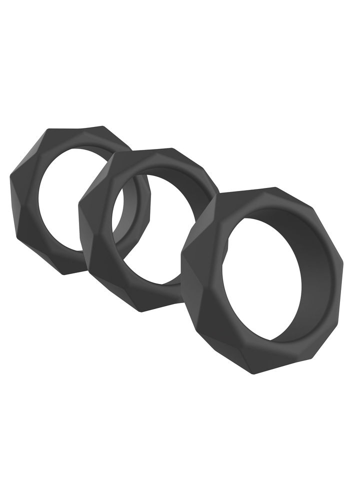 Hidden Desire Extreme Heavy C-Ring Set BLACK - 10