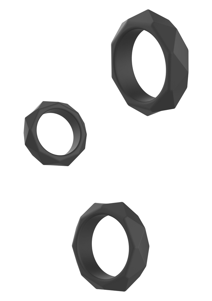 Hidden Desire Extreme Heavy C-Ring Set BLACK - 2