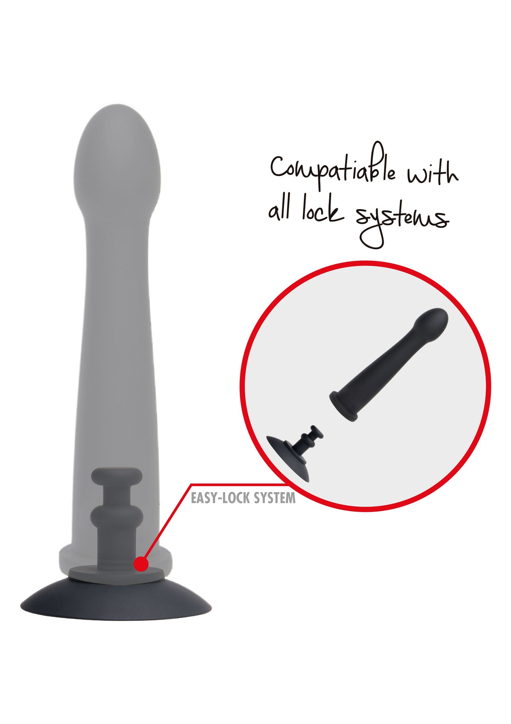 Hidden Desire Bangers Fuck Machines Easy-Lock Suction Cup BLACK - 1