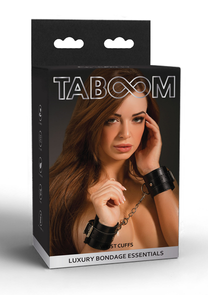 Taboom Bondage Essentials Wrist Cuffs BLACK - 5