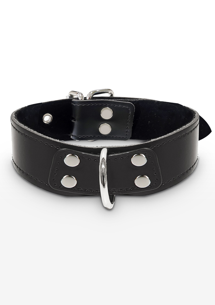 Taboom Bondage Essentials Elegant D-Ring Collar BLACK - 2