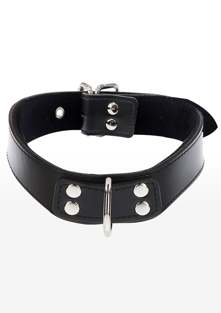 Taboom Bondage Essentials Elegant D-Ring Collar BLACK - 5