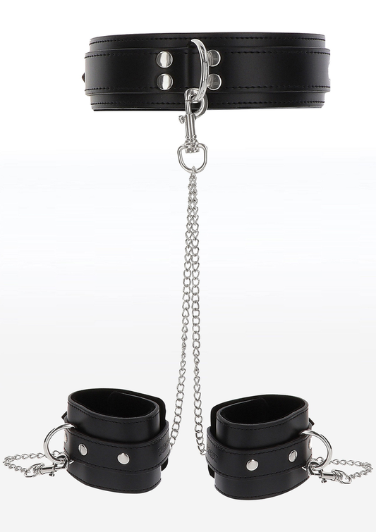 Taboom Bondage Essentials Heavy Collar and Wrist Cuffs