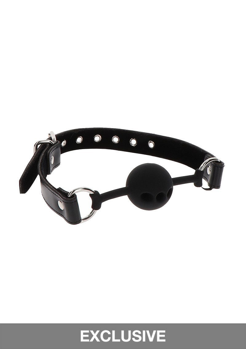 Taboom Bondage Essentials Silicone Ball Gag BLACK - 4