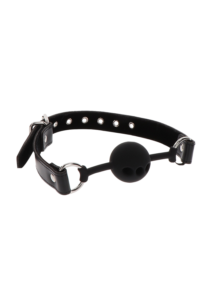 Taboom Bondage Essentials Silicone Ball Gag BLACK - 3